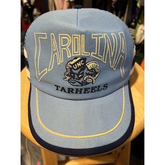 Vintage Carolina Tarheels Three Strip SnapBack Hat - Picture 1 of 7